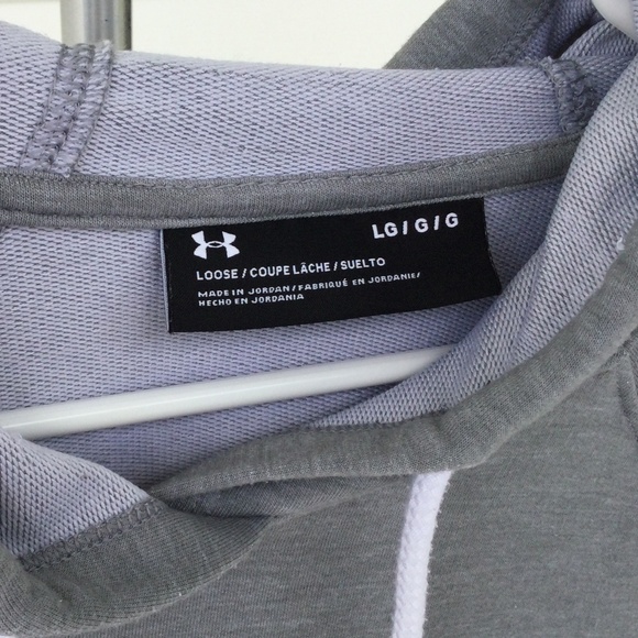 Under Armour Sweatshirt with Hood, size Large, Gray, Unisex - Picture 5 of 6